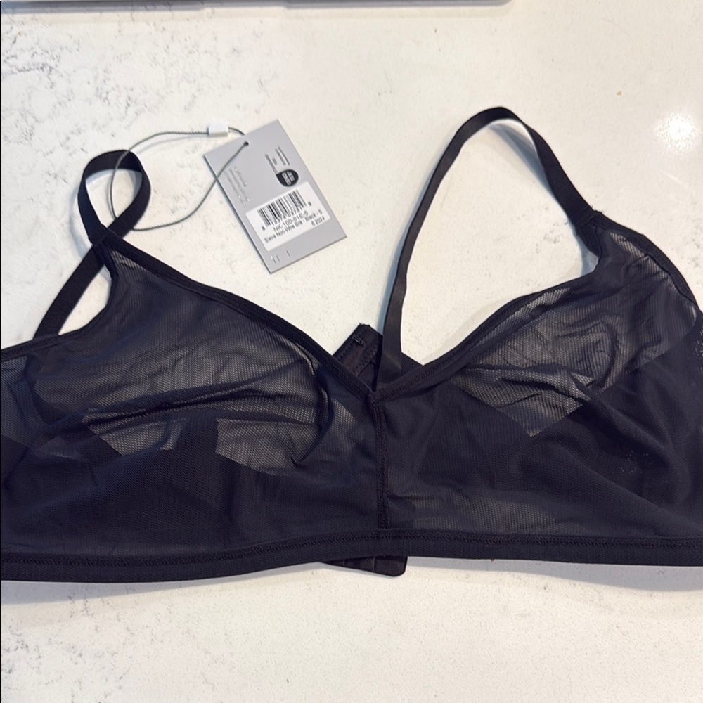 Negative Underwear Black Sieve Non Wire Sheer Bra NWT - Picture 2 of 7